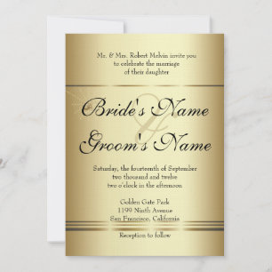 Invitación a la boda de Golden SPiders