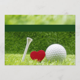 Invitación a la boda de golf con amor y té