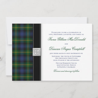 Invitación a la boda de Gordon Tartan