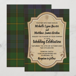 Invitación a la boda de Gordon Tartan