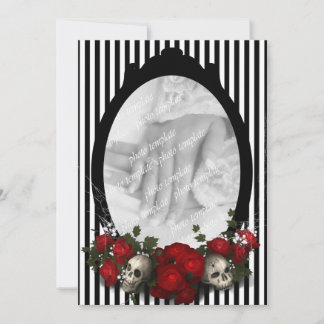 Invitación a la boda de Gótico de marco de Rosa y 