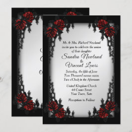 Invitación a la boda de Gótico en el cuarto francé