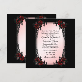 Invitación a la boda de Gótico en el cuarto francé
