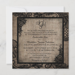 Invitación a la boda de Gótico moderno con la Burl