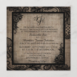 Invitación a la boda de Gótico moderno con la Burl