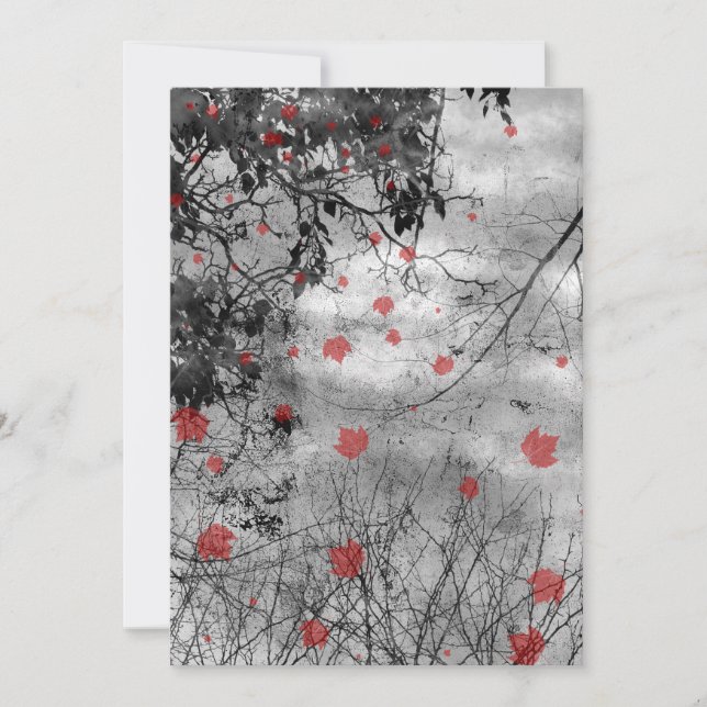 Invitación a la boda de Gótico por Día de la Carta (Anverso)