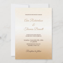 Invitación a la boda de Gradiente de Champagne de 