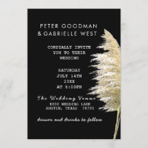 Invitación a la boda de Grass Pampas