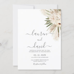 Invitación a la boda de Grass Pampas