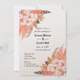 Invitación a la Boda de Grass Peach and Brown Pamp