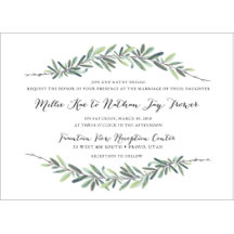 Invitación a la boda de Green Garland