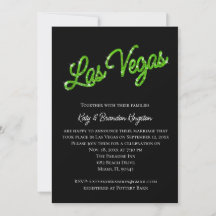 Invitación a la boda de Green Las Vegas