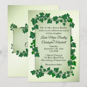 Invitación a la boda de Green Vines