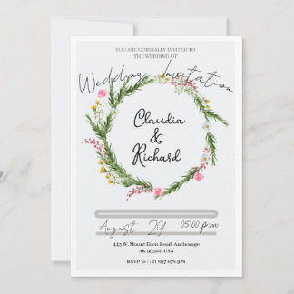 Invitación a la boda de Greenery Grace