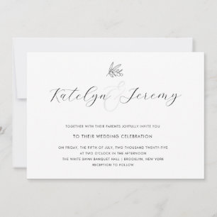 Invitación a la boda de guiones de bifurcación de