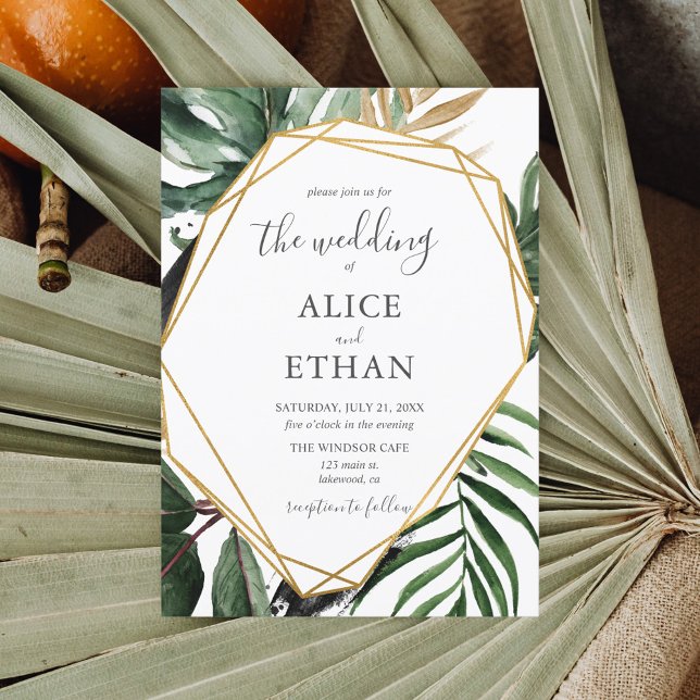 Invitación a la boda de guiones de vegetación de p (Subido por el creador)
