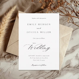Invitación a la boda de guiones elegantes y modern