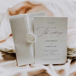 Invitación a la boda de guiones elegantes y modern
