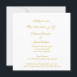 Invitación a la boda de guiones simples y elegante<br><div class="desc">Invitación a la boda de guiones simples y elegantes | Cuadrado</div>