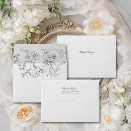 Invitación a la boda de guiones simples y elegante