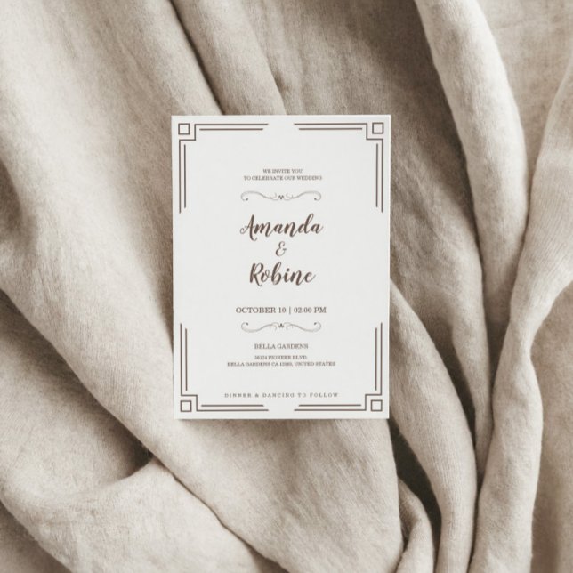 Invitación a la boda de guiones simples y elegante (Subido por el creador)