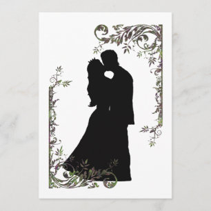 Invitación a la boda de hadas - Personalizado negr