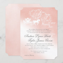 Invitación a la boda de hadas rosadas de Rubor enc
