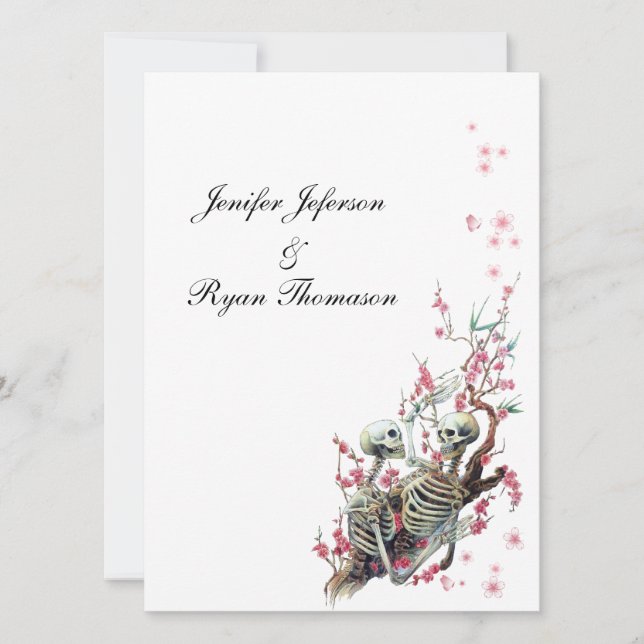 invitación a la boda de halloween (Anverso)