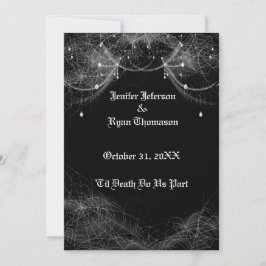 invitación a la boda de halloween