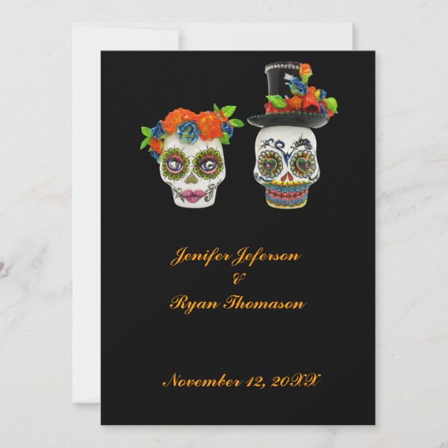 invitación a la boda de halloween (Anverso)