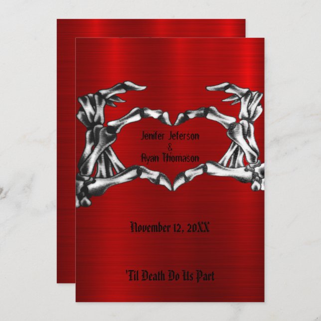 invitación a la boda de halloween (Anverso / Reverso)