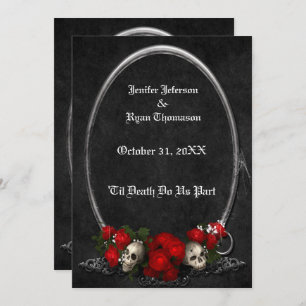 invitación a la boda de halloween