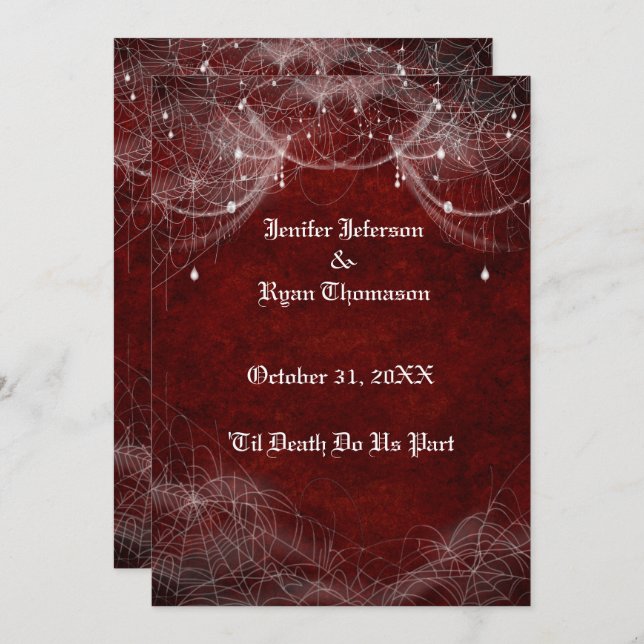 invitación a la boda de halloween (Anverso / Reverso)