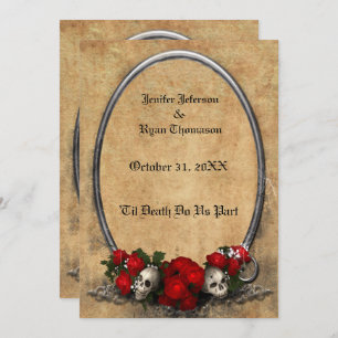 invitación a la boda de halloween