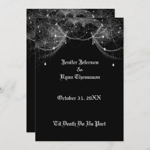 invitación a la boda de halloween