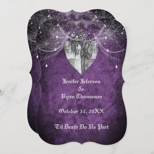 invitación a la boda de halloween (Anverso / Reverso)