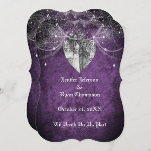 invitación a la boda de halloween