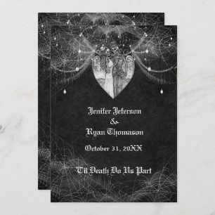 invitación a la boda de halloween