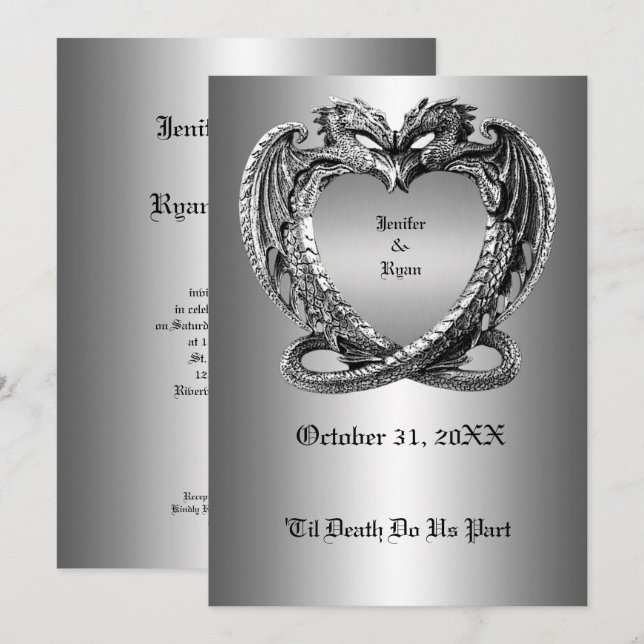 invitación a la boda de halloween (Anverso / Reverso)