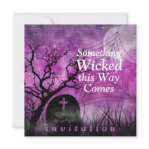 Invitación a la boda de Halloween