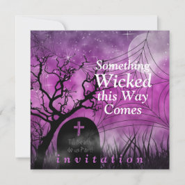 Invitación a la boda de Halloween