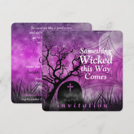 Invitación a la boda de Halloween