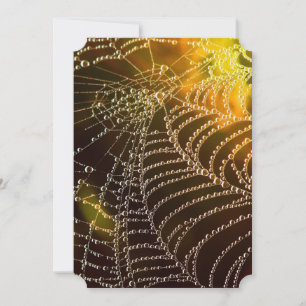 Invitación a la boda de Halloween de Golden Cobweb