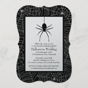 Invitación a la boda de Halloween en Spiderweb