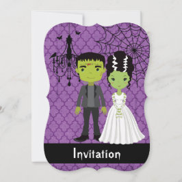 Invitación a la boda de Halloween Novia de Franken