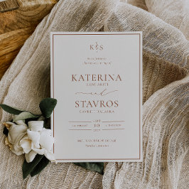 Invitación a la boda de HARMONY Terracotta