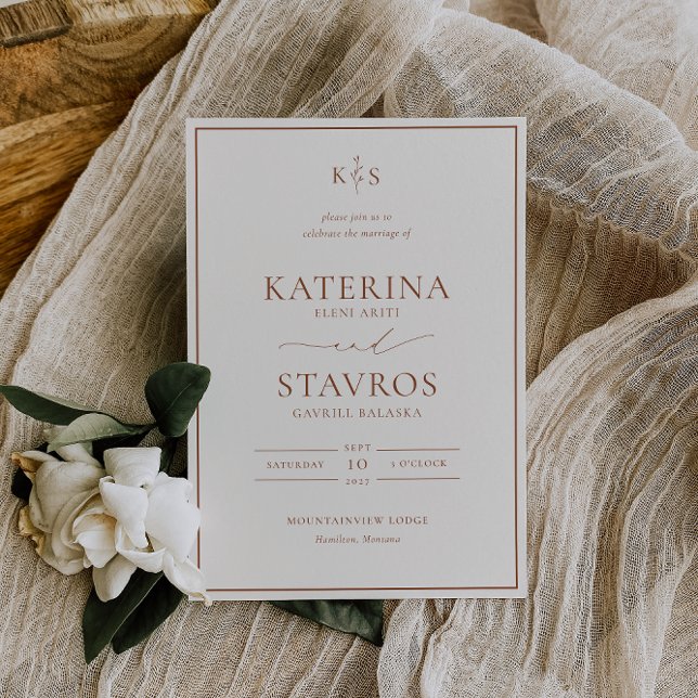Invitación a la boda de HARMONY Terracotta (Subido por el creador)