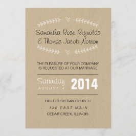 Invitación a la boda de Heart Vines