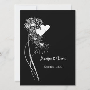 Invitación a la boda de Hearts & Fireworks