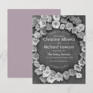 Invitación a la boda de Hellebore de B & W Garden